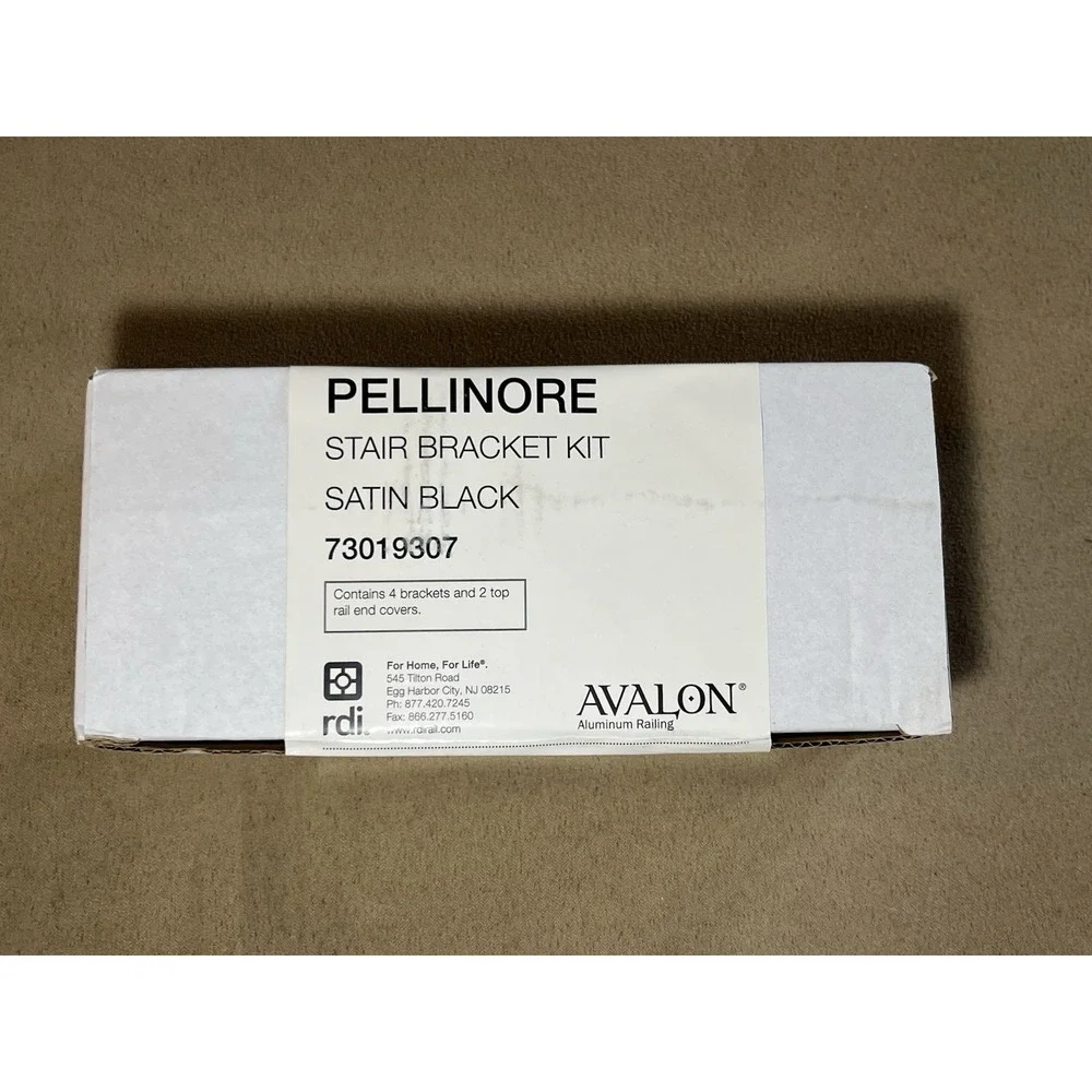 Avalon Pellinore 73019307 Satin Black Stair Bracket Kit NEW